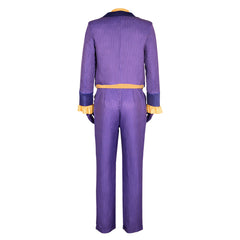Movie Batman: Arkham City Joker Purple Set Outfits Cosplay Costume Halloween Carnival Suit