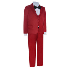 Movie Beetlejuice Beetlejuice Red Set Outfits ​Cosplay Costume Halloween Carnival Suit