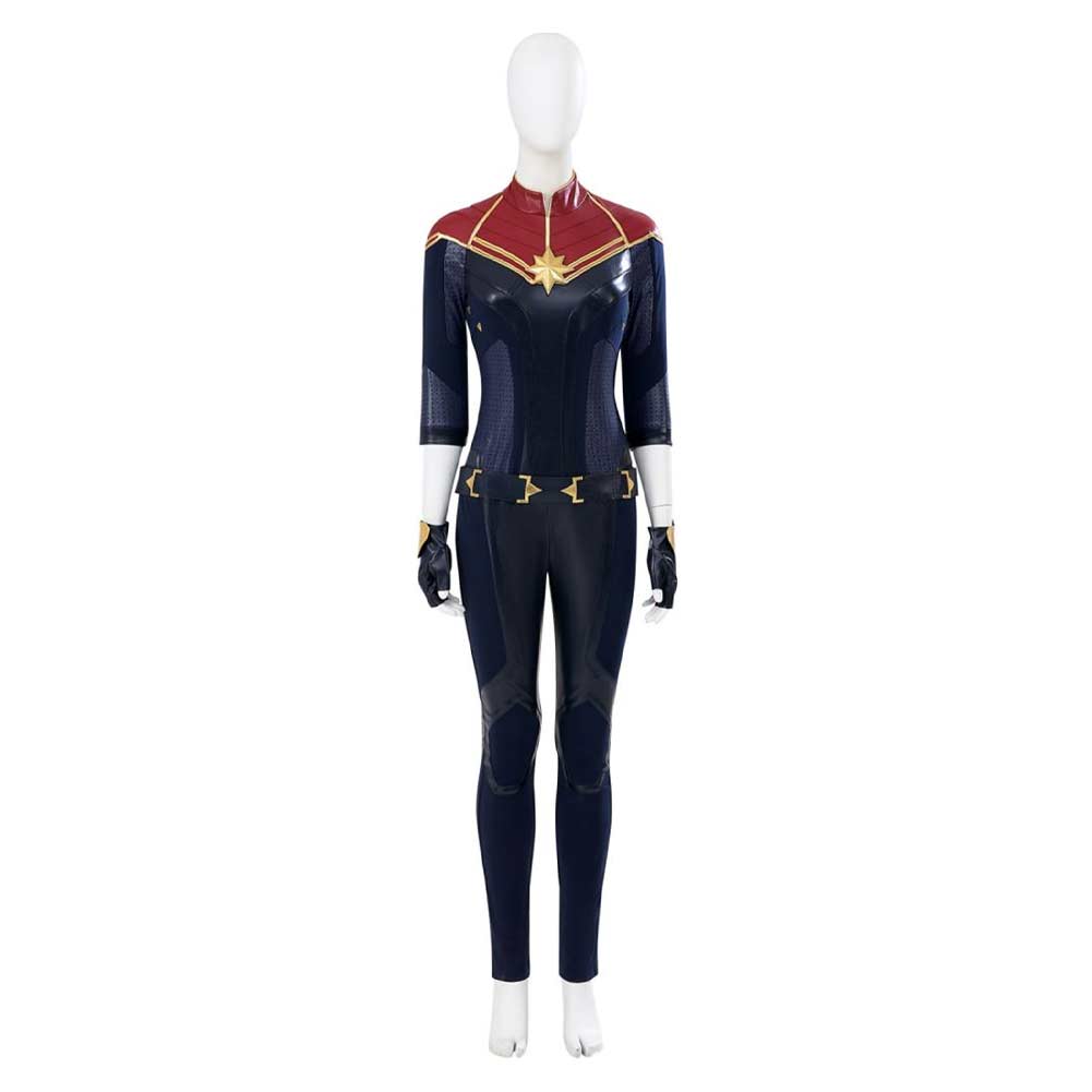 Movie Carol Danvers Black Jumpsuit Outfits Cosplay Costume Halloween Carnival Suit