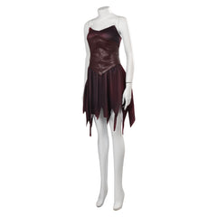Movie Damsel 2023 Princess Elodie Dark Red Dress Outfits Cosplay Costume Halloween Carnival Suit