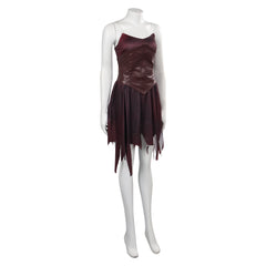Movie Damsel 2023 Princess Elodie Dark Red Dress Outfits Cosplay Costume Halloween Carnival Suit