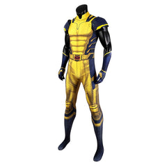 Movie Deadpool 4 James Howlett Wolverine Yellow Sleeveless Jumpsuit Outfits Cosplay Costume Suit