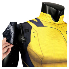 Movie Deadpool 4 James Howlett Wolverine Yellow Sleeveless Jumpsuit Outfits Cosplay Costume Suit