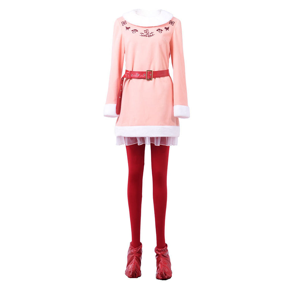 Movie Elf Jovie Pink Dress Set Outfits Cosplay Costume Halloween Carnival Suit