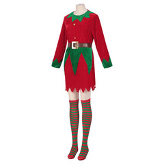 Movie Elf Red Christmas Dress Outfits Cosplay Costume Halloween Carnival Suit