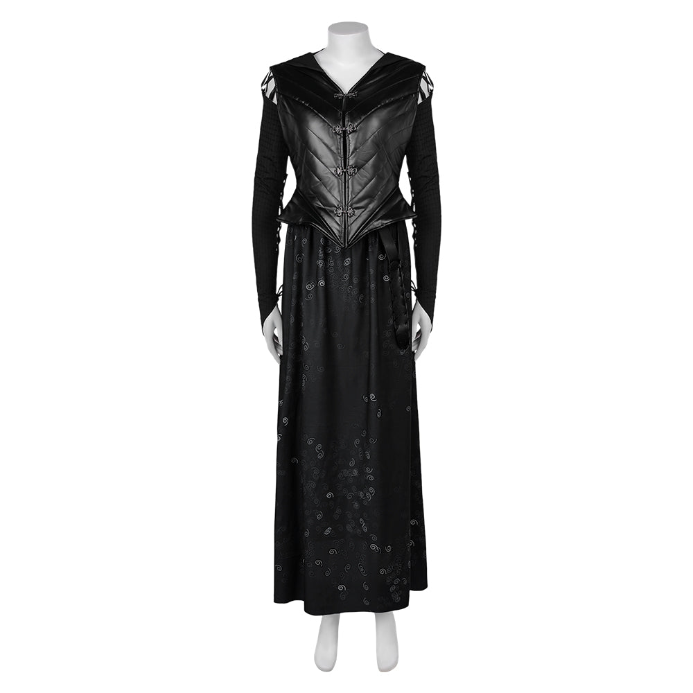 Movie Harry Potter Bellatrix Lestrange Black Dress Outfits Cosplay Costume Halloween Carnival Suit