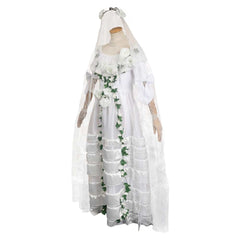 Movie Haunted Mansion 2023 Constance Hatchaway White Wedding Dress Cosplay Costume Outfits Halloween Carnival Suit