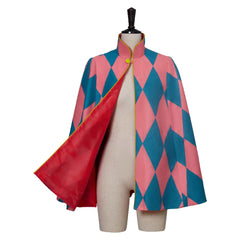 Movie Howl's Moving Castle Howl Pink Cloak Outfits Cosplay Costume Halloween Carnival Suit