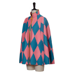 Movie Howl's Moving Castle Howl Pink Cloak Outfits Cosplay Costume Halloween Carnival Suit