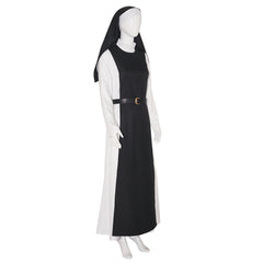 Movie Immaculate (2024) Cecilia Black Dress Cosplay Costume Outfits Halloween Carnival Suit