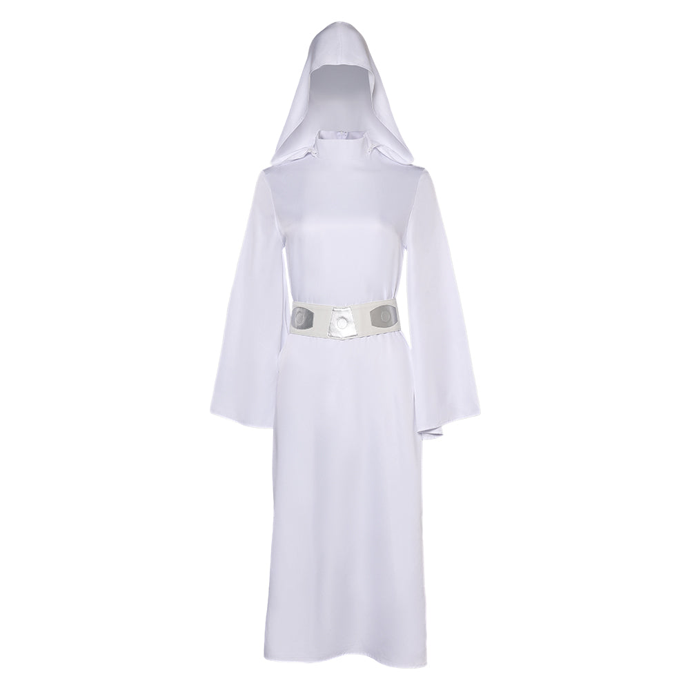 Movie Leia White Cosplay Costume Outfits Halloween Carnival Suit