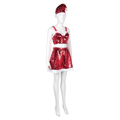 Movie Mean Girls Regina George Red Christmas Dress Outfits ​Cosplay Costume Halloween Carnival Suit