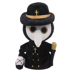 Movie Plague doctor Black Plush Toys Cartoon Soft Stuffed Dolls Mascot Birthday Xmas Gift