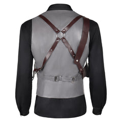 Movie Resident Evil 4 Wesker Gray Vest Set Outfits ​Cosplay Costume Halloween Carnival Suit