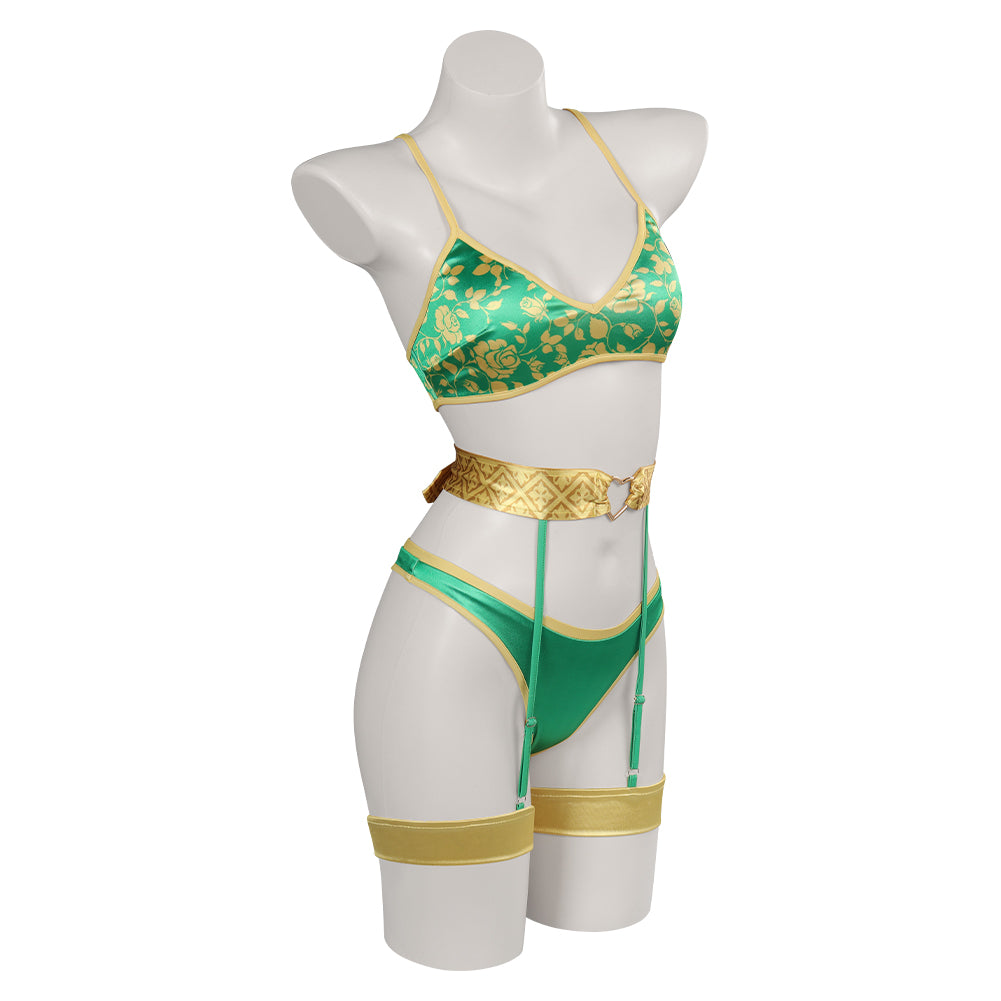 Movie Shrek Fiona Green Sexy Lingerie Women Outfits Cosplay Costume Suit