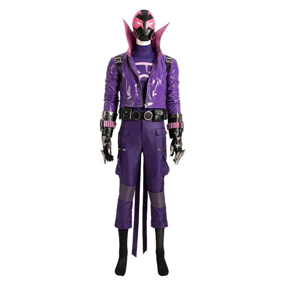 Movie Spider-Man Prowler Purple Set Outfits Cosplay Costume Halloween Carnival Suit