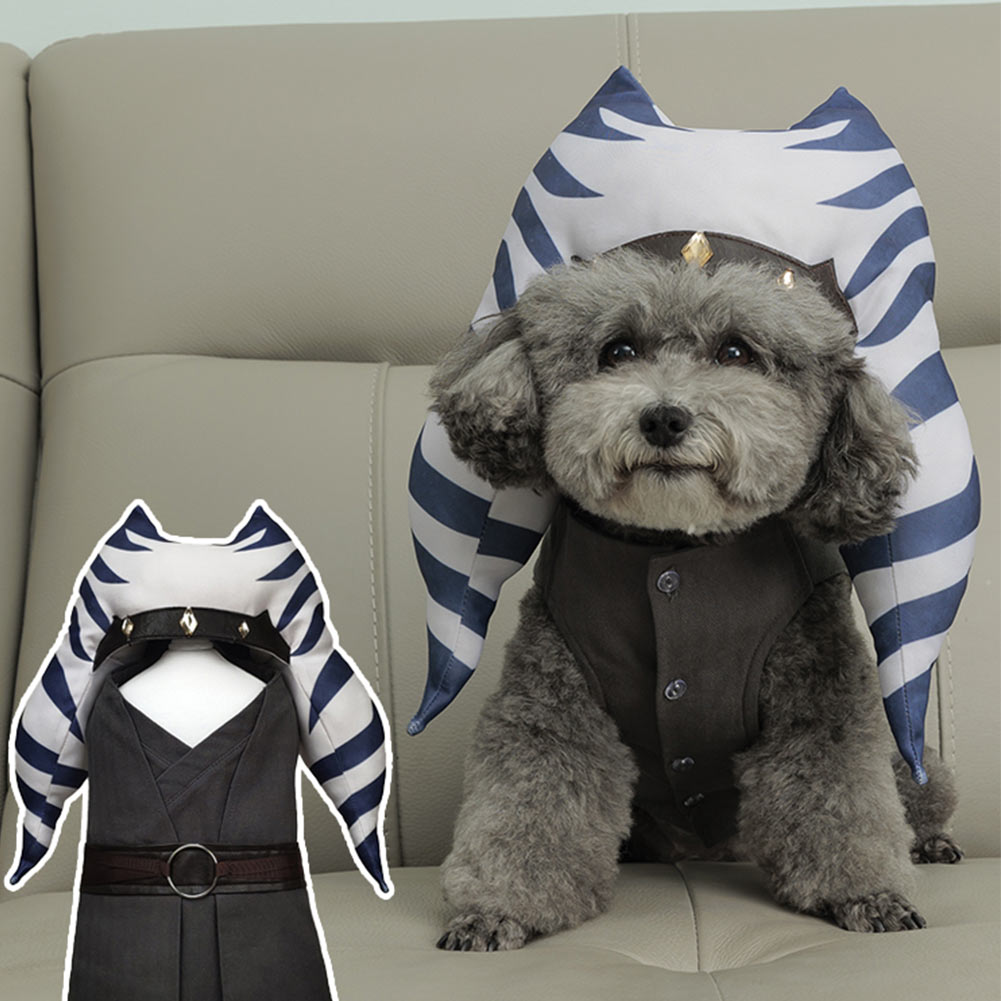 TV Ahsoka 2023 Ahsoka Dogs Pet Outfits Cosplay Costume Halloween Carni