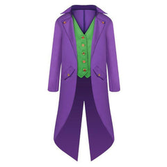 Movie The Batman Joker Purple Set Outfits Cosplay Costume Halloween Carnival Suit