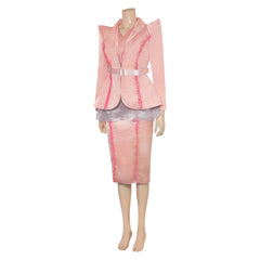 Movie The Hunger Games 2023 Tigris Snow Pink Dress Set Outfits Cosplay Costume Halloween Carnival Suit