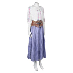 Movie The Hunger Games Lucy Gray Baird Purple Dress Set Outfits Cosplay Costume Halloween Carnival Suit