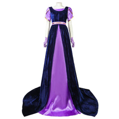 Movie The Little Mermaid 2023 Kate Sharma Purpke Long Dress Outfits Cosplay Costume Halloween Carnival Suit