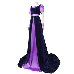 Movie The Little Mermaid 2023 Kate Sharma Purpke Long Dress Outfits Cosplay Costume Halloween Carnival Suit