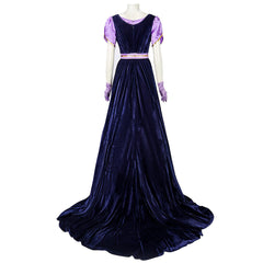 Movie The Little Mermaid 2023 Kate Sharma Purpke Long Dress Outfits Cosplay Costume Halloween Carnival Suit