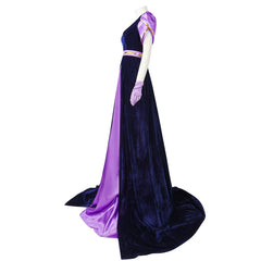 Movie The Little Mermaid 2023 Kate Sharma Purpke Long Dress Outfits Cosplay Costume Halloween Carnival Suit