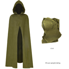 Movie The Lord of the Rings The Hobbit Green And Black Medieval Cloak Outfits Cosplay Costume Halloween Carnival Suit