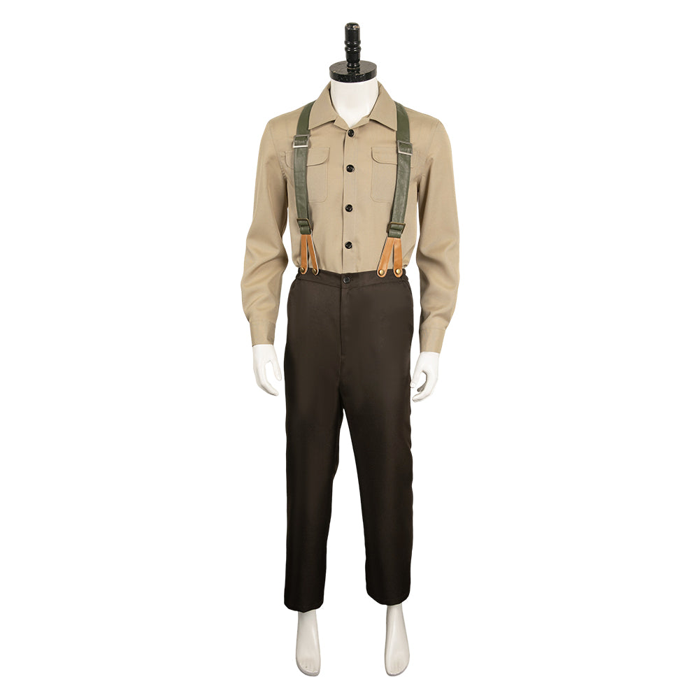 Movie The Ministry Of Ungentlemanly Warfare (2024) Gus March Phillips Brown Set Outfits Cosplay Costume Halloween Carnival Suit