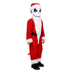 Movie The Nightmare Before Christmas Jack Skellington Red Christmas ​Outfits Cosplay Costume Halloween Carnival Suit