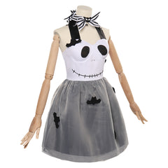 Movie The Nightmare Before Christmas White Dress Outfits Cosplay Costume Suit