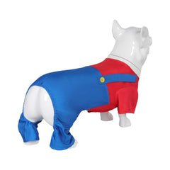 Movie The Super Mario 2023 Mario Blue Dogs Pet Outfits Cosplay Costume Halloween Carnival Suit