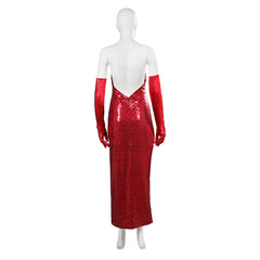 Movie Who Framed Roger Rabbit Jessica Rabbit Red Sexy Dress Outfits Cosplay Costume Halloween Carnival Suit