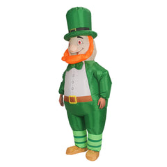 St. Patrick Cosplay Inflatable Costume Men Women Cartoon Green Blowup Fancy Party Dress Halloween Carnival Party Suit   