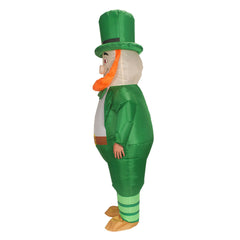 St. Patrick Cosplay Inflatable Costume Men Women Cartoon Green Blowup Fancy Party Dress Halloween Carnival Party Suit   