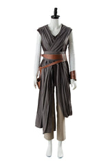 Movie The Last Jedi Rey Gray Outfit Ver.2 Cosplay Costume Halloween Carnival Suit