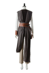 Movie The Last Jedi Rey Gray Outfit Ver.2 Cosplay Costume Halloween Carnival Suit
