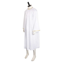 TV Good Omen Aziraphale Crowly White Angel Robe ​Outfits Cosplay Costume Suit 