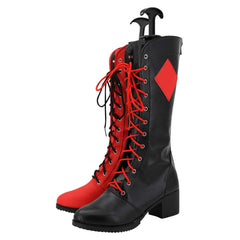 TV Harley Quinn Harley Quinn Red Shoes Boots Cosplay Accessories Halloween Carnival Props