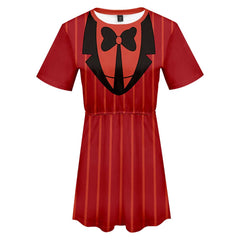 TV Hazbin Hotel 2024 Alastor Red Dress Outfits Cosplay Costume Halloween Carnival Suit