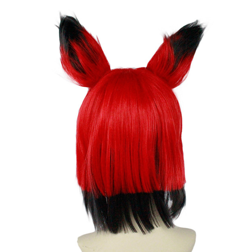 TV Hazbin Hotel 2024 Alastor Red Wigs Cosplay Accessories Halloween Ca ...