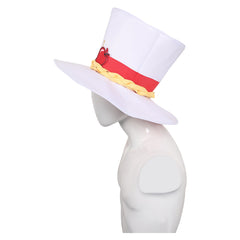 TV Hazbin Hotel 2024 Lucifer White Hat Cosplay Accessories Halloween Carnival Props