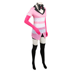 TV Hazbin Hotel (2024) Angel Dust Pink Tightsuit Outfits Cosplay Costume Halloween Carnival Suit