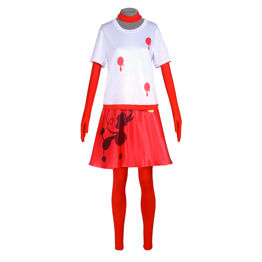 TV Hazbin Hotel Niffty White Set Outfits Cosplay Costume Halloween Carnival Suit