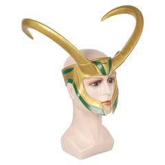 TV Loki Season 2 Loki Mask Cosplay Long Horns Latex Masks Helmet Accessories Halloween Props