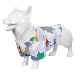 TV Stranger Thing Dustin Henderson Gray Printed Dogs Pet Outfits Cosplay Costume Suit
