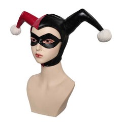 TV Suicide Squad Harley Quinn Black Hat Latex Mask Cosplay Accessories Halloween Carnival Props