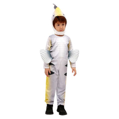 White Animals Flatfish Jumpsuit Outfits Cosplay Costume Halloween Carnival Suit
