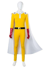 Saitama Yellow Jumpsuit Cosplay Costume Halloween Carnival Suit